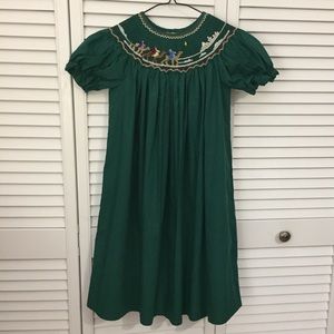 Rosalina Collection Smocked Christmas Dress